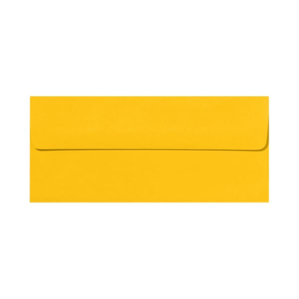 LUX #10 Envelopes, Peel & Press Closure, Sunflower Yellow, Pack Of 50