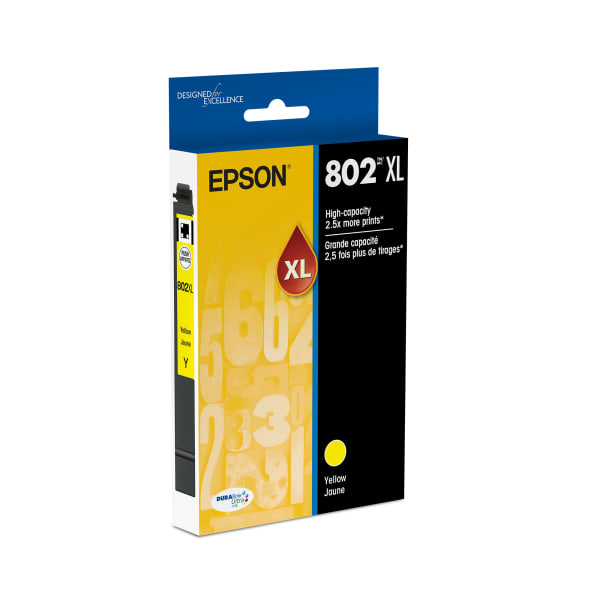 Epson 802XL DuraBrite Ultra High-Yield Yellow Ink Cartridge, T802XL420-S