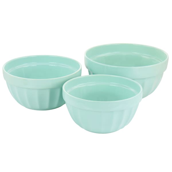 Martha Stewart Stoneware Bowl Set, Mint
