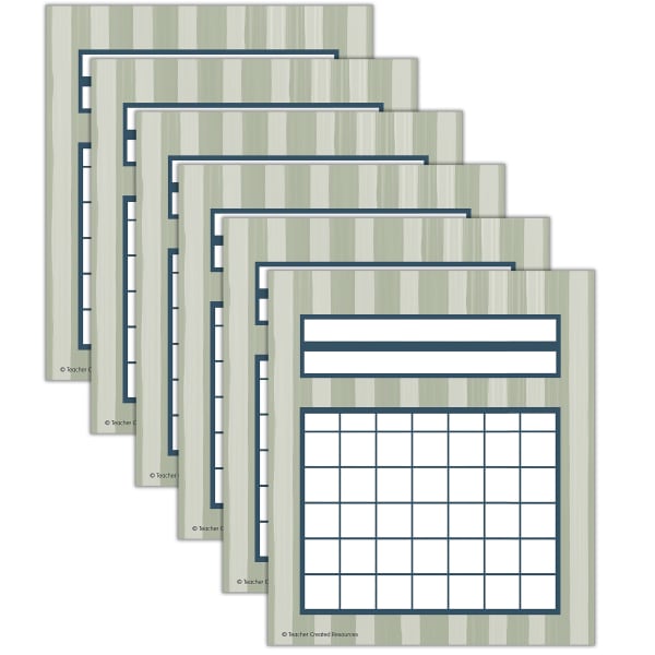 Teacher Created Resources Incentive Charts, 5-1/4in x 6in, Classroom Cottage, All Ages, 36 Charts Per Pack, Bundle Of 6 Packs