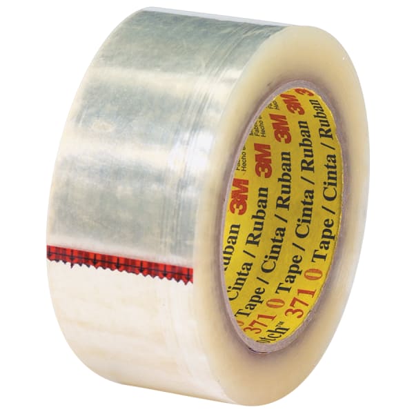 3M 371 Carton Sealing Tape, 2in x 110 Yd., Clear, Case Of 36