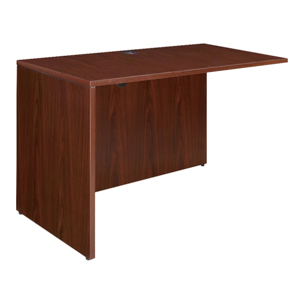 Lorell Essentials 42inW Reverse Desk Return Shell, Mahogany