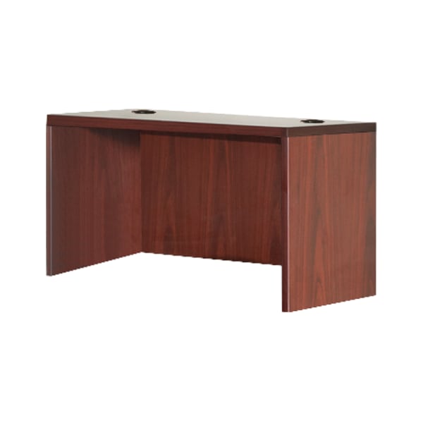 Lorell Essentials 48inW Rectangular Computer Desk Shell, Mahogany