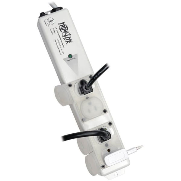Eaton Tripp Lite Series Safe-IT Power Strip Medical Hospital Grade Antimicrobial UL 60601-1 4 Outlet 6ft Cord - PS406HGULTRA