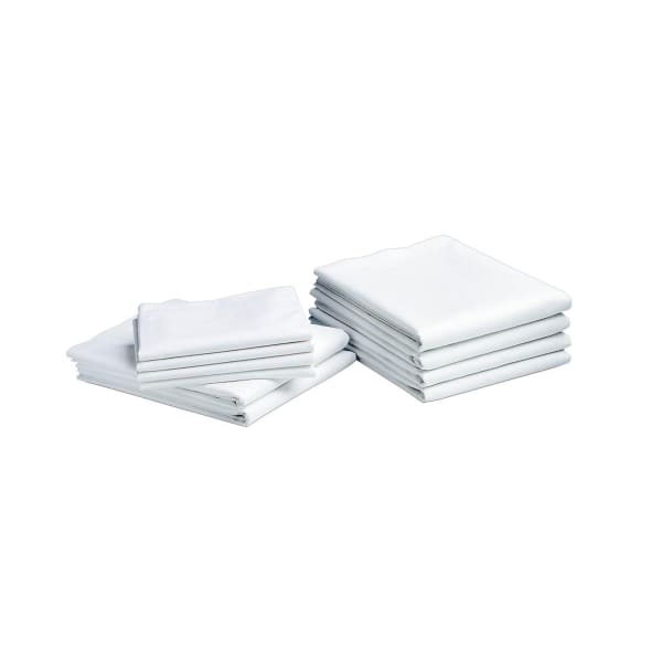 Medline Interblend Percale Contour Sheets, 9inH x 36inW x 80inD, White, Pack Of 12