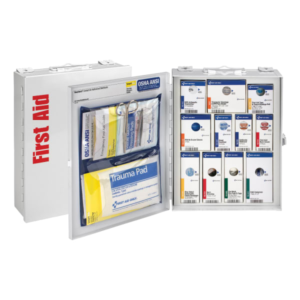 First Aid Only SmartCompliance First Aid Food Service Cabinet, 9 1/2inH x 3 1/4inW x 12inD, White