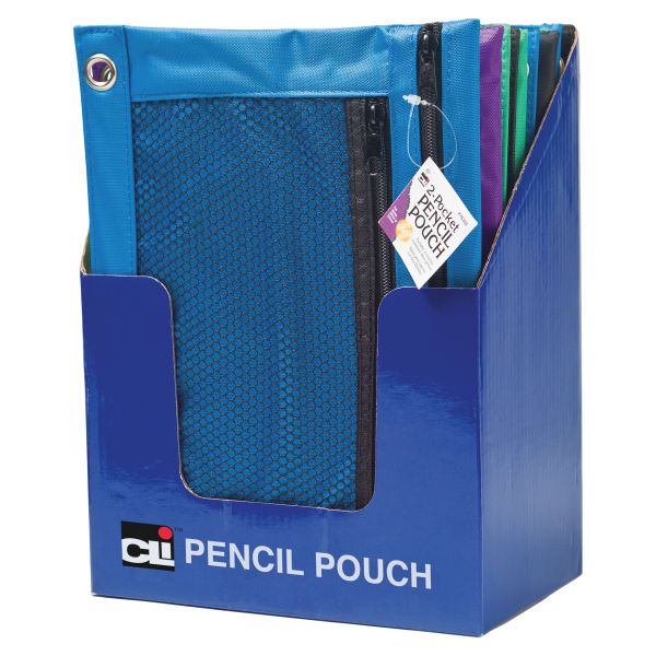 Charles Leonard Carrying Case (Pouch) Pencil, Ring Binder - Assorted - 7.6in Height x 10in Width x 0.1in Depth - 24 / Display Box