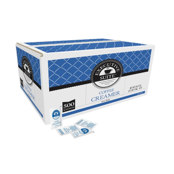 Executive Suite Non-Dairy Coffee Creamer, 0.07 Oz, Box Of 500 Packets