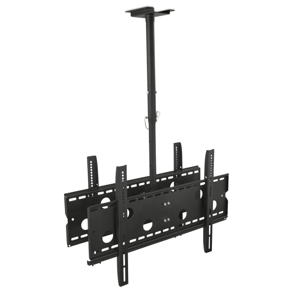 Mount-It! MI-502B Dual Front & Back TV Ceiling Mount For Screens 37 - 75in, 42inH x 32inW x 2-1/2inD, Black