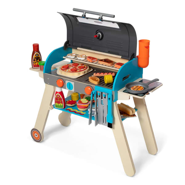 Melissa & Doug Deluxe Grill & Pizza Oven Playset, 22-1/4in x 5in