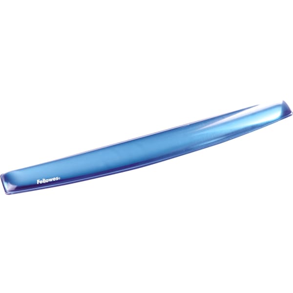 Fellowes Gel Crystals Wrist Rest, 1inH x 19.31inW x 2.31inD, Blue