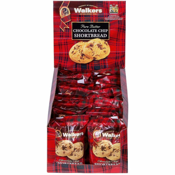 Walkers Cookies Chocolate Chip Shortbread Cookies, Box Of 20