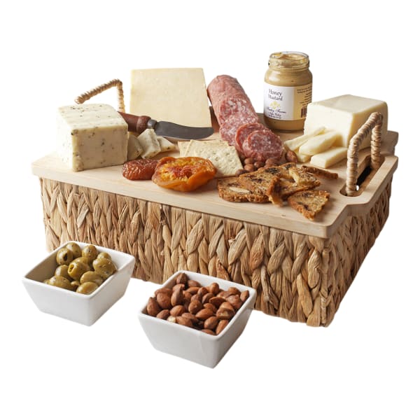 Napa Sonoma Charcuterie Basket and Cutting Board Duo Gift - 10 items