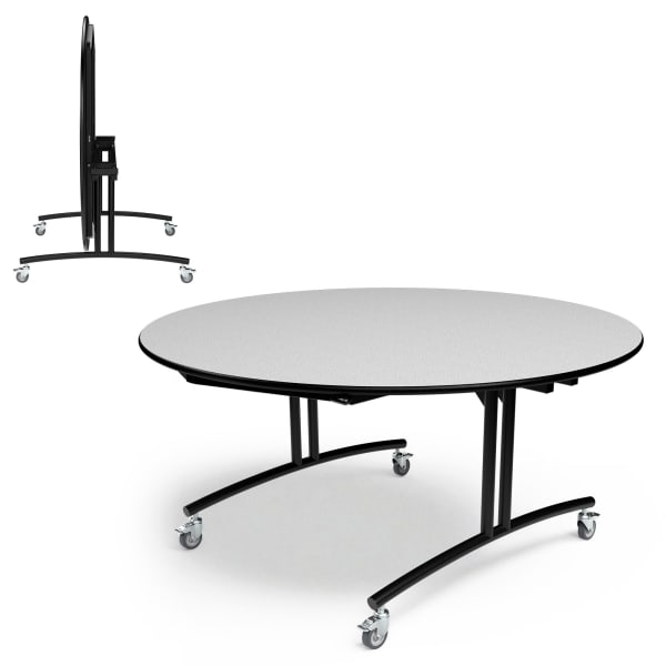 Palmer Hamilton PHlip Mobile Flip Top Multipurpose Table, 30in x 60in, Gray Glace