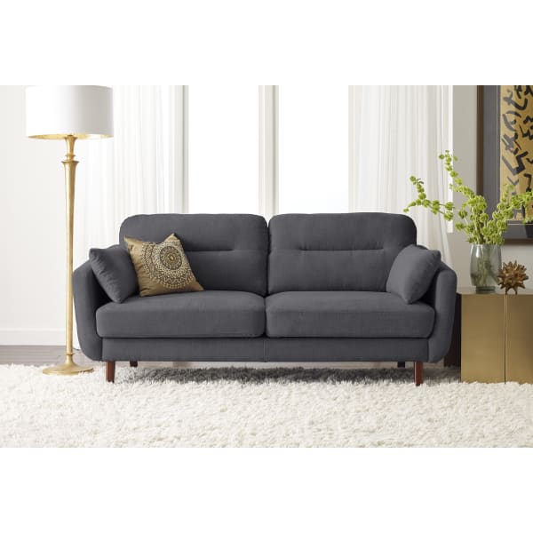 Serta Sierra Collection Sofa, Slate Gray/Chestnut