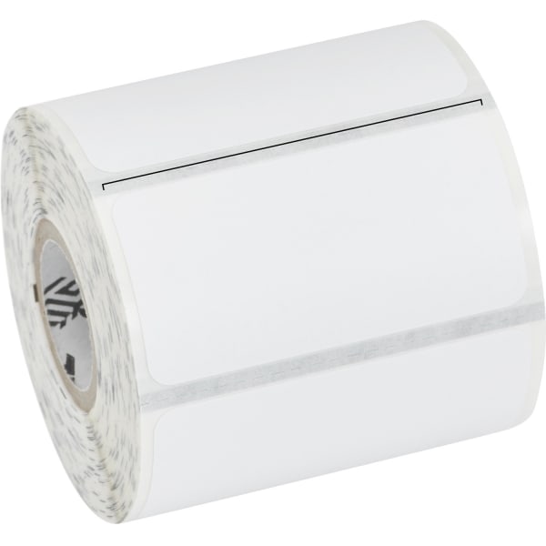 Zebra PolyPro 4000D (with protective overvarnish) - 2in Width x 2in Length - Permanent Adhesive - Square - Direct Thermal - Matte - White - Polypropylene, Acrylic - 245 / Roll - Scratch Resistant, Smear Resistant, Perforated /