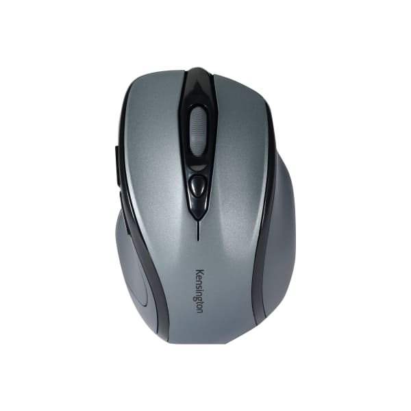 Kensington Pro Fit Mid-Size Wireless Mouse - Graphite Gray - Optical - Wireless - Radio Frequency - 2.40 GHz - Graphite Gray - USB - 1600 dpi - Scroll Wheel - 3 Button(s) - Medium Hand/Palm Size - Right-handed