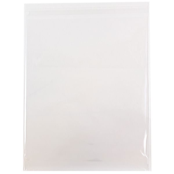 JAM Paper Self-Adhesive Cello Sleeve Envelopes, 10in x 13in, Clear, Pack Of 100
