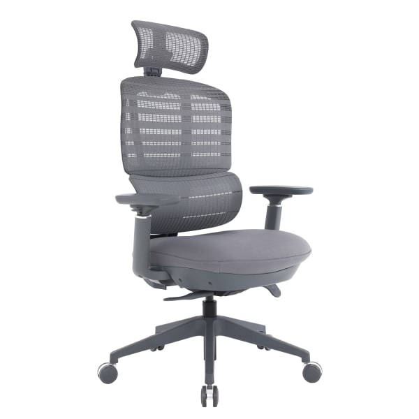 WorkPro Momentum Ergonomic Mesh/Mesh Active High-Back Office Chair, Gray/Gray, BIFMA Compliant