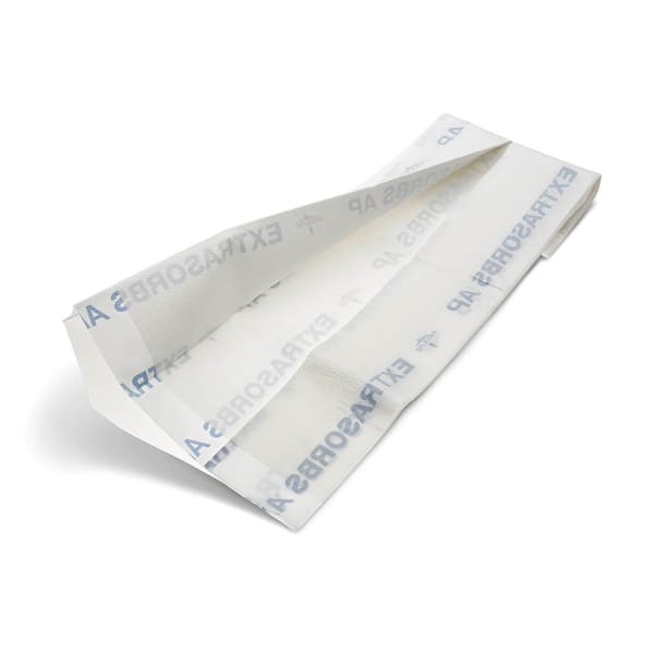 Medline Extrasorbs Air-Permeable Disposable Dry Pads, 30in x 36in, White, Bag Of 5 Dry Pads, Case Of 14 Bags