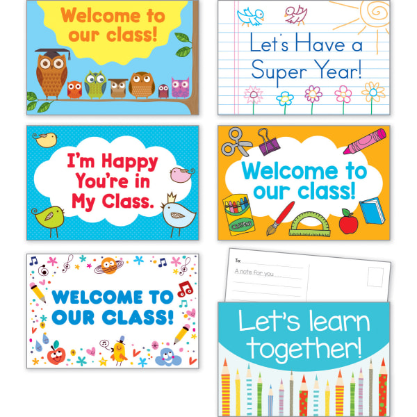 Scholastic Teachers Friend Postcards, 6in x 4in, Back To School, Kindergarten - Grade 5, Pack Of 36
