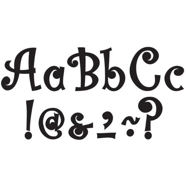 Teacher Created Resources Bling Letters With Jewels, 7in, Black, Pack Of 202