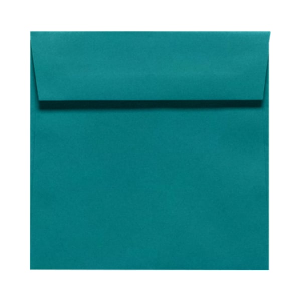 LUX Square Envelopes, 5 1/2in x 5 1/2in, Peel & Press Closure, Teal, Pack Of 250