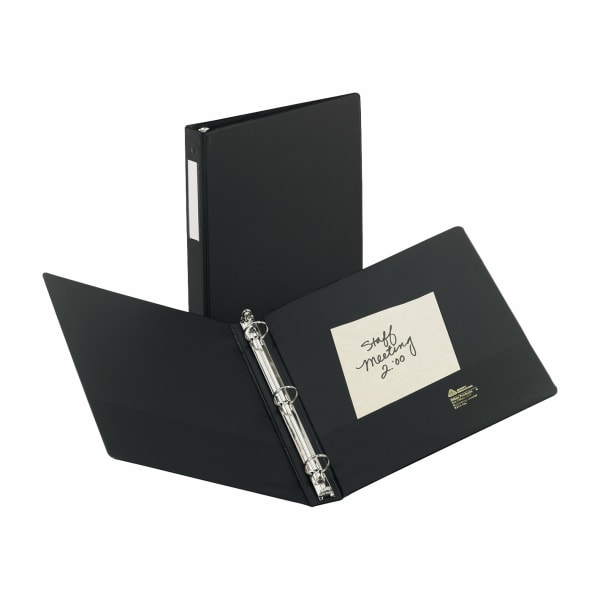 Avery Economy Non-View Binder with Round Rings, 3 Rings, 1in Capacity, 11 x 8.5, Black, (4301)