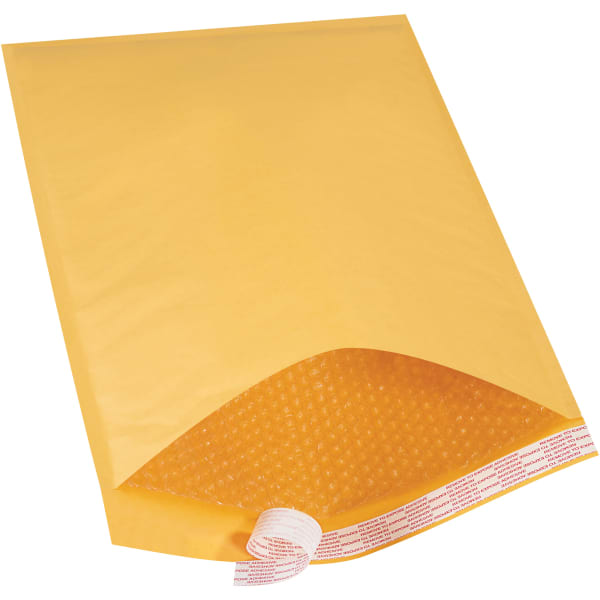 South Coast Paper Kraft Self-Seal Bubble Mailers, #7, 14 1/4in x 20in, Pack Of 25