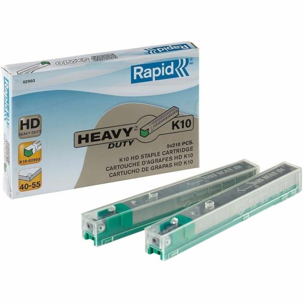 Rapid Heavy-Duty Stapler Cartridge, 3/8in, Green, Box Of 5