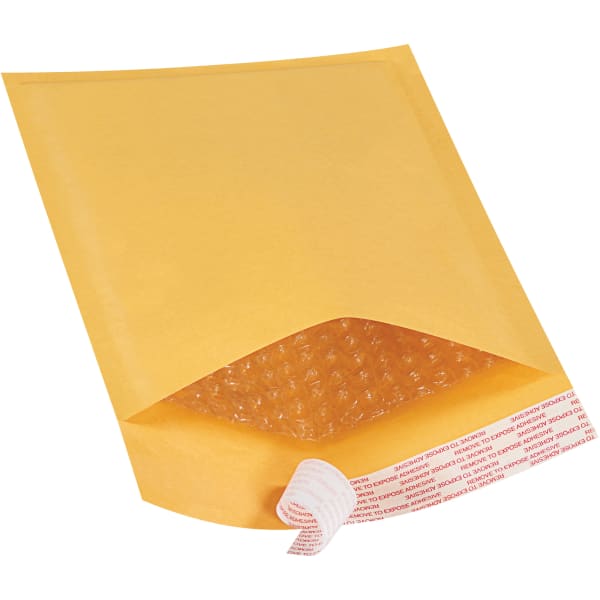 Office Depot Brand Kraft Self-Seal Bubble Mailers, #0, 6in x 10in, Pack Of 25