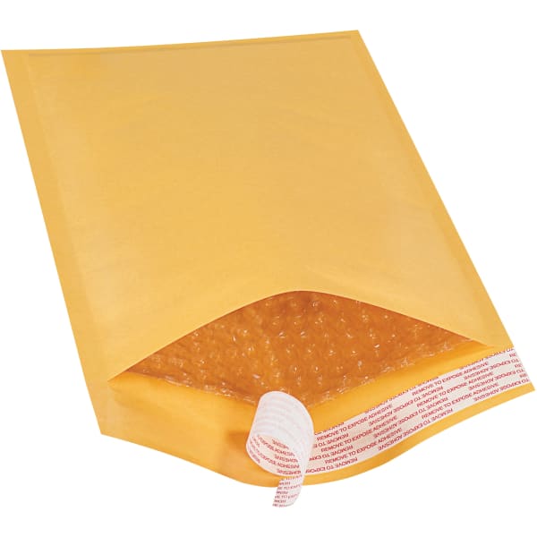 South Coast Paper Kraft Self-Seal Bubble Mailers, #1, 7 1/4in x 12in, Pack Of 25