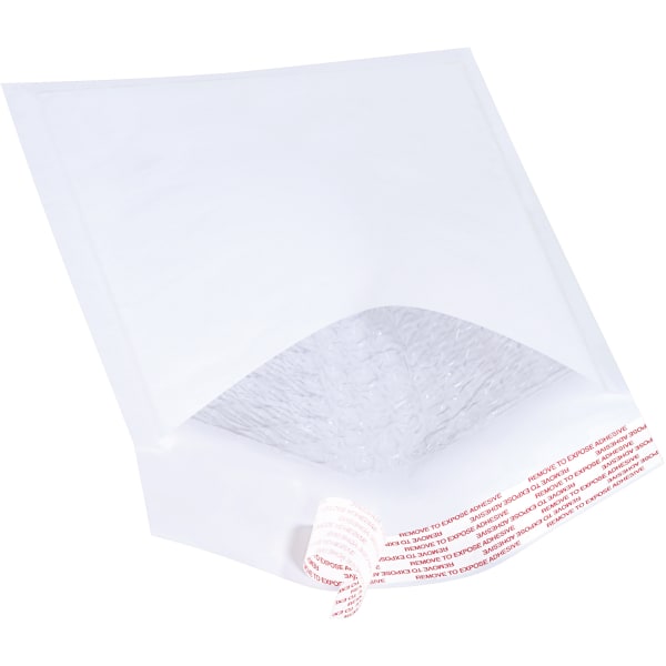Office Depot Brand White Self-Seal Bubble Mailers, #0, 6in x 10in, Pack Of 25