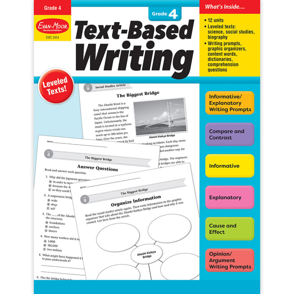 Evan-Moor Educational Publishers Text-Based Writing, Grade 4