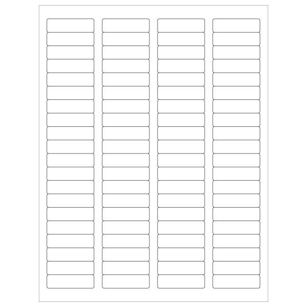 Tape Logic Removable Laser Labels, LL261, Rectangle, 1 3/4in x 1/2in, White, Case Of 8,000