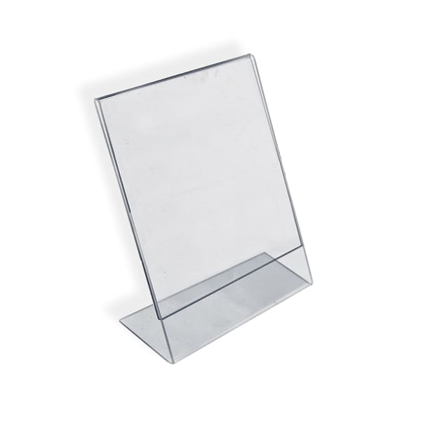 Azar Displays Acrylic L-Shaped Sign Holders, 14in x 11in, Clear, Pack Of 10