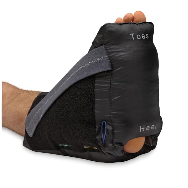 Medline HEELMEDIX Heel Protectors, Standard Size, 11 - 19in, Black/Gray, Case Of 4
