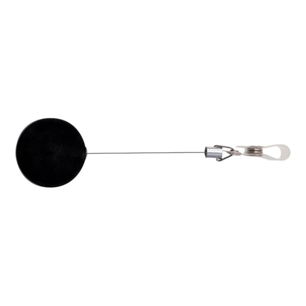 Advantus Premier Retractable Heavy Duty ID Reel With Badge Clip - Plastic, Steel - 12 / Box - Black, Silver