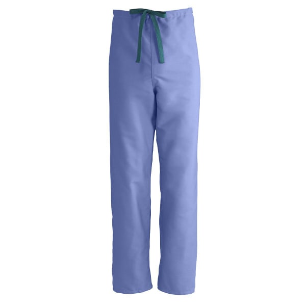 Medline ComfortEase Unisex Reversible Drawstring Pants, X-Large, Ceil Blue