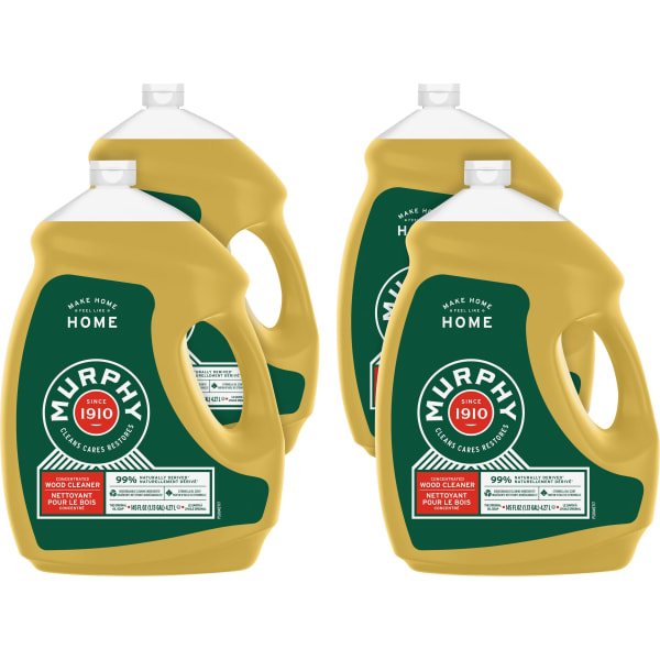 Murphy Oil Soap Cleaner - Concentrate - 145 fl oz (4.5 quart) - Natural Scent - Ammonia-free, Bleach-free, Phosphate-free - Brown - 4 / Carton