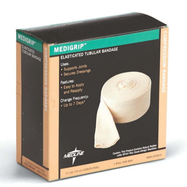 Medline Medigrip Tubular Bandage Roll, Size E, Off White