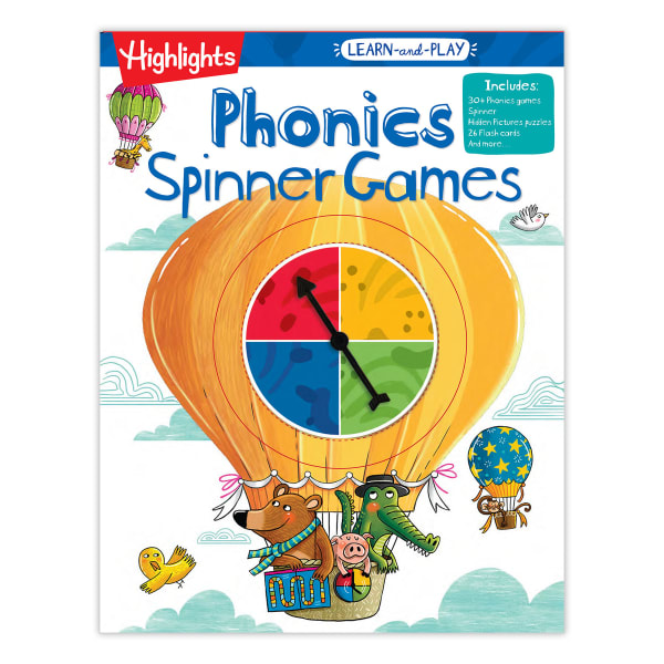 Highlights Learn-And-Play Phonics Spinner Games, Kindergarten - 2