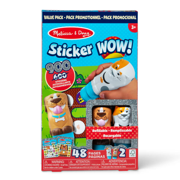 Melissa & Doug Sticker WOW! Activity Pad & Sticker Stamper Value Pack, Pets
