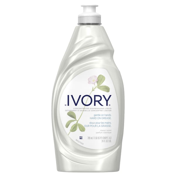 Ivory Ultra Classic Dish Liquid - Concentrate - 24 fl oz (0.8 quart) - Mild Scent - Long Lasting - Clear Bottle - 10 / Carton