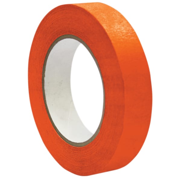 DSS Distributing Premium-Grade Masking Tape, 3in Core, 1in x 55 Yd., Orange, Pack Of 6