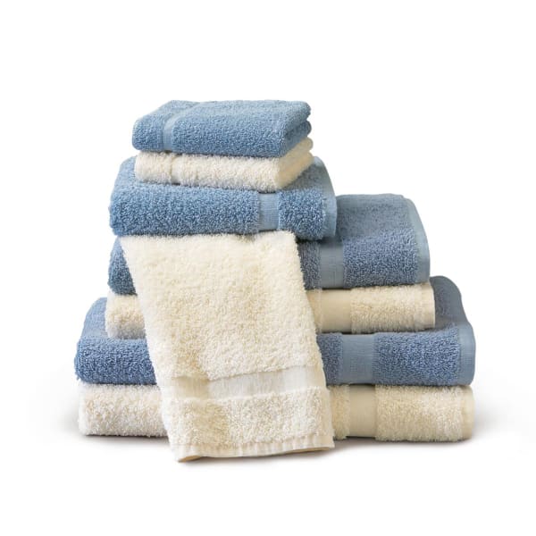 Medline Vibrance Cotton Bath Towels, 24in x 48in, 7.75 Lb, Cream, Pack Of 12