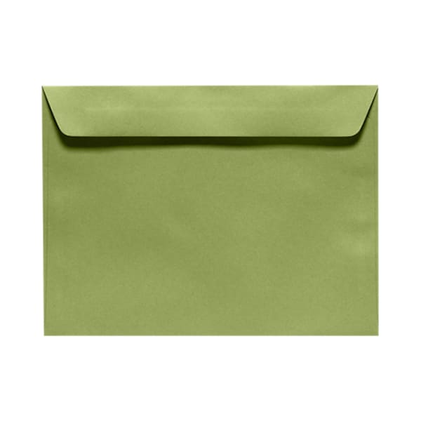 LUX Booklet 9in x 12in Envelopes, Gummed Seal, Avocado Green, Pack Of 500