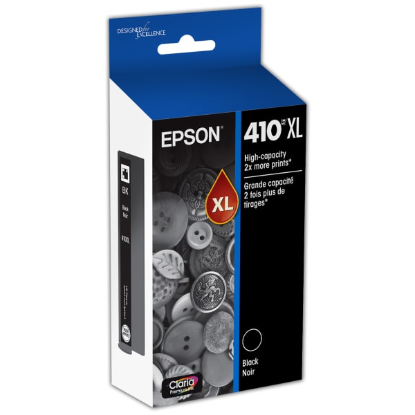 Epson 410XL Claria Premium Black High-Yield Ink Cartridge, T410XL020-S