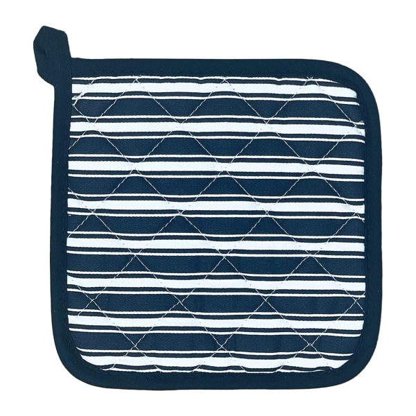 Better Houseware Striped Pot Holder, 7in x 7in, Black