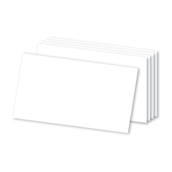 Office Depot Brand Blank Index Cards, 3in x 5in, White, Pack Of 100